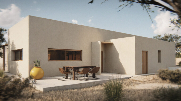 Villa in contrada Vaddeddi a Noto, in provincia di Siracusa, progetto di DMRArchitettura studio di Architettura a Noto. Render a Noto