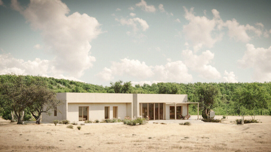 Villa in contrada Vaddeddi a Noto, in provincia di Siracusa, progetto di DMRArchitettura studio di Architettura a Noto. Render a Noto